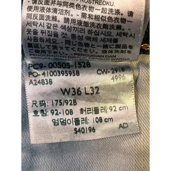 Levi‎ Men’s 505 Straight Leg Blue Wash Jeans 36x32 - Picture 6 of 6